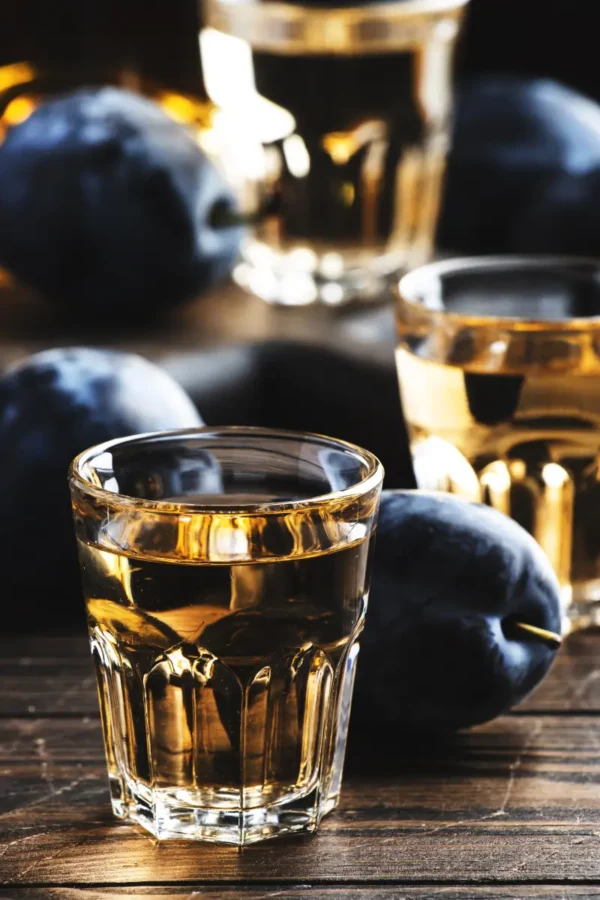 Glasses with Romanian plum brandy - Tuica
